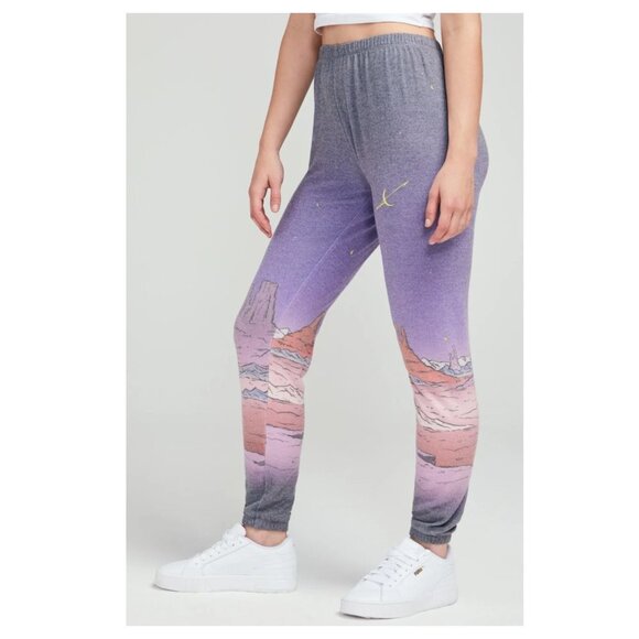 5/$100 SALE - WILDFOX Johnny Rocket Knox Pant | Sunset Print - Picture 3 of 10